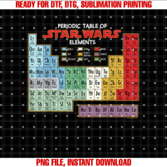 Mens Star Wars Periodic Table of Elements Graphic XL Asphalt T-shirt