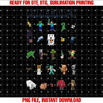 Minecraft Group Shot Collage Style T-shirt