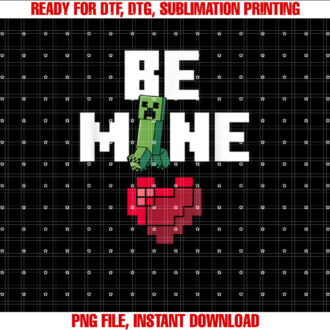 Minecraft Valentines Day Creeper Be Mine Heart T-shirt