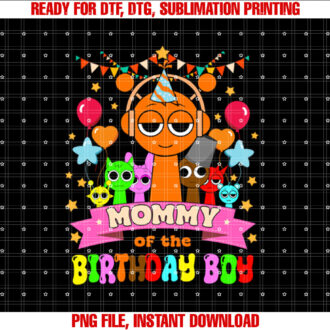 Mommy Of The Birthday Boy Tee Sprunki Party Bday Theme T-shirt