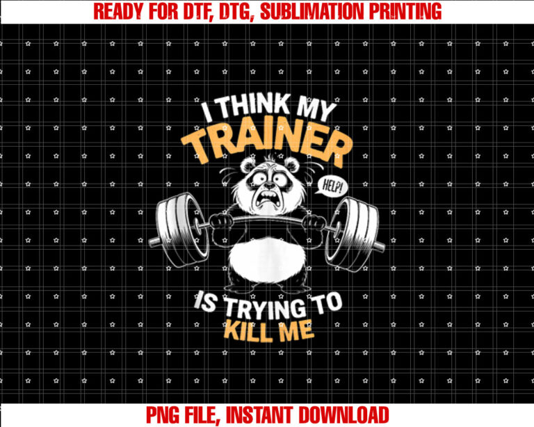 Iron Panda Fitness I Think My Trainer is Trying to Kill Me T-shirt