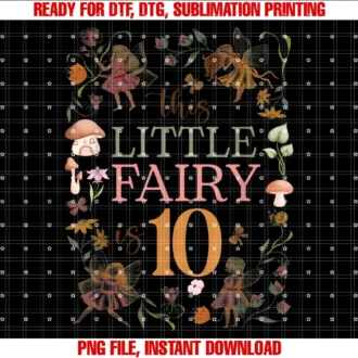 10 Year Old Girl Birthday Gifts Fairy Party10th Birthday Shirt Girl Fairy Mushroom 10 Yrs Old Bday T-shirt