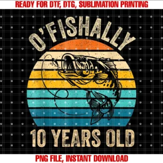 10 yrs Birthday Shirt Fishing Retro ShirtsOfishally 10 Year Old Shirt 10th Birthday Vintage Fishing T-shirt