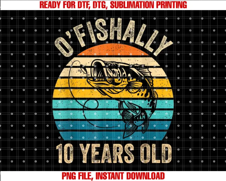 10 yrs Birthday Shirt Fishing Retro ShirtsOfishally 10 Year Old Shirt 10th Birthday Vintage Fishing T-shirt