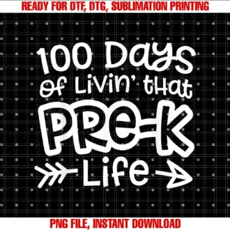 100 Day Of School Shirt for Teacher Boy Girls KidsDays of Livin That Prek Life 100 Days Of School Funny T-shirt