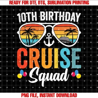 10th Birthday Cruise Squad Family Apparels10th Birthday Cruise Squad Gifts 2025 Matching Party Family T-shirt