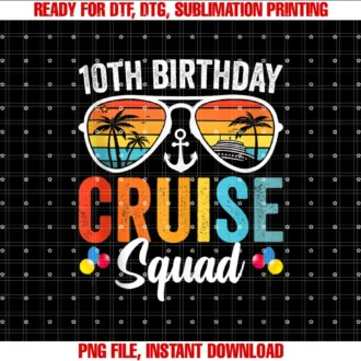 10th Birthday Cruise Squad Family Apparels10th Birthday Cruise Squad Gifts 2025 Matching Party Family T-shirt