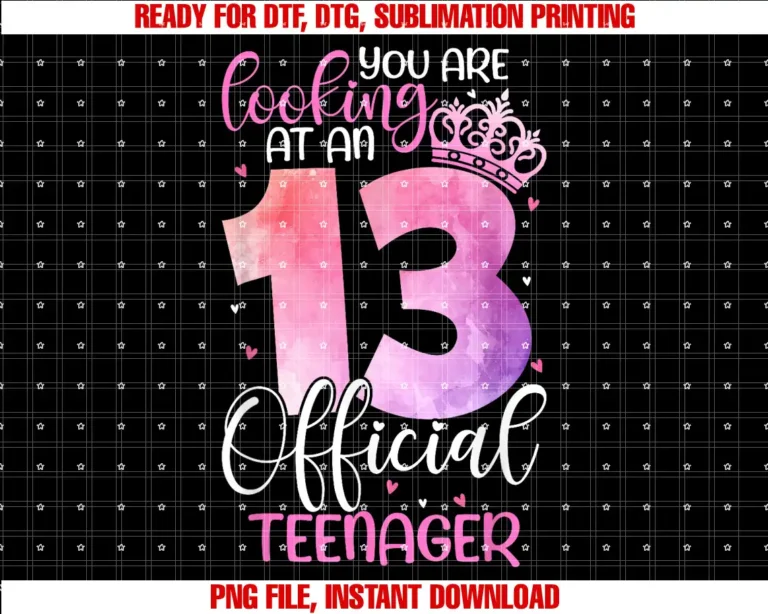 13 Years Girl Cute 13th Birthday Apparel Gifts13th Birthday Girls 13 Years Cute Official Teenager Birthday T-shirt