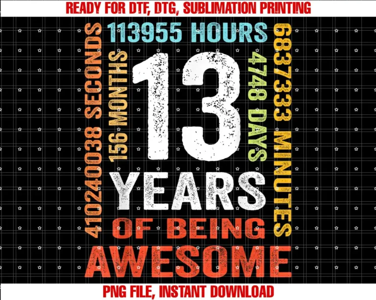 13 Years Old 13th Birthday Vintage Retro13 Years Old 13th Birthday Gift Vintage 156 Month Boys Girls T-shirt