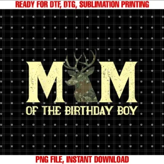 1st Birthday Outfit For Family Deer Hunting LoverMom of The Birthday Boy Deer Hunter Camouflage Flag T-shirt