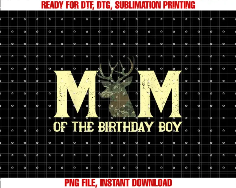 1st Birthday Outfit For Family Deer Hunting LoverMom of The Birthday Boy Deer Hunter Camouflage Flag T-shirt