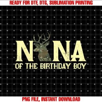 1st Birthday Outfit For Family Deer Hunting LoverNana of The Birthday Boy Deer Hunter Camouflage Flag T-shirt