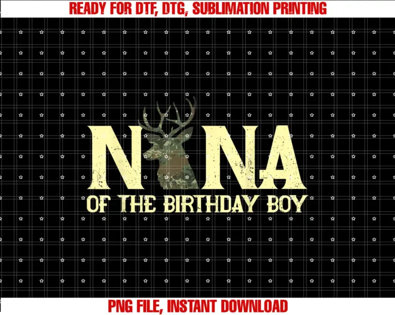 1st Birthday Outfit For Family Deer Hunting LoverNana of The Birthday Boy Deer Hunter Camouflage Flag T-shirt