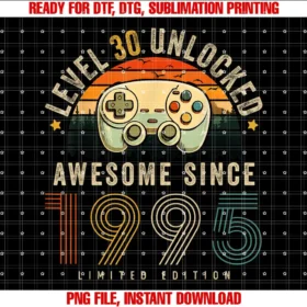 30th Birthday Gifts for Men Level 30 Unlocked30 Year Old Gifts 1995 Level 30 Unlocked 30th Birthday Men T-shirt