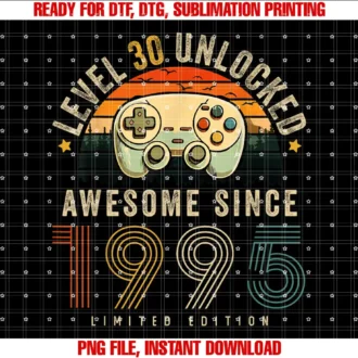 30th Birthday Gifts for Men Level 30 Unlocked30 Year Old Gifts 1995 Level 30 Unlocked 30th Birthday Men T-shirt