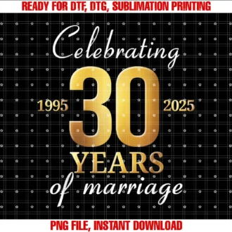 30th Wedding Anniversary GiftFunny Married 30 Years Of Marriage 1995 30th Wedding Couples T-shirt
