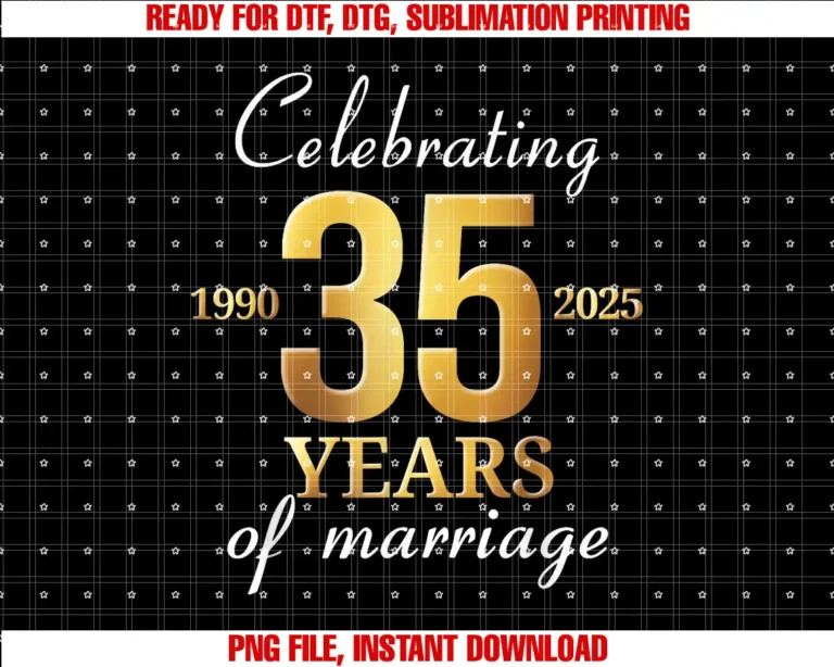 35th Wedding Anniversary GiftFunny Married 35 Years Of Marriage 1990 35th Wedding Couples T-shirt