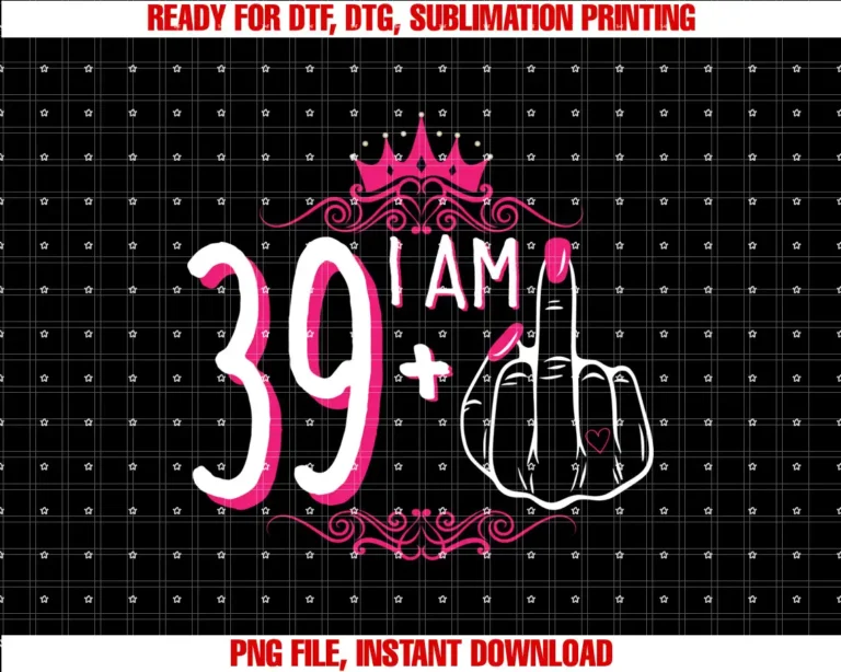 39th Womens Birthday StoreI Am 39 Plus 1 Middle Finger 39th Womens Birthday Funny Tee T-shirt