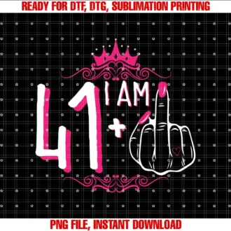 41st Womens Birthday StoreI Am 41 Plus 1 Middle Finger 41st Womens Birthday Funny Tee T-shirt