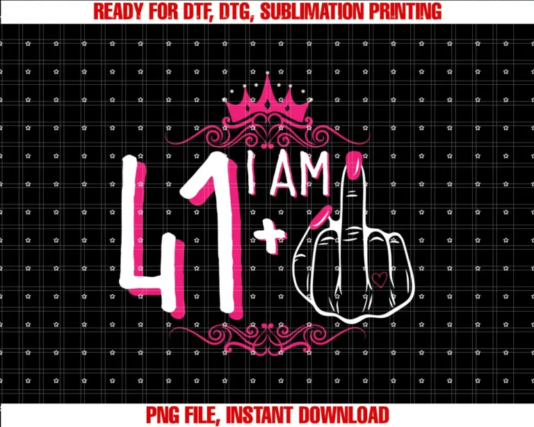 41st Womens Birthday StoreI Am 41 Plus 1 Middle Finger 41st Womens Birthday Funny Tee T-shirt