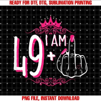 49th Womens Birthday StoreI Am 49 Plus 1 Middle Finger 49th Womens Birthday Funny Tee T-shirt