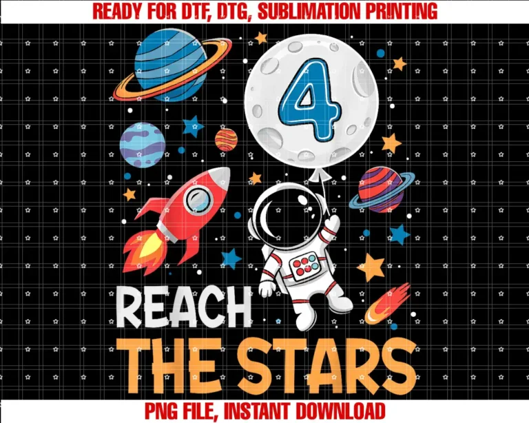 4th Birthday Space Astronaut 4 Years Old Co TeeReach Four The Stars 4 Years Old Birthday Boy Astronaut 4th T-shirt