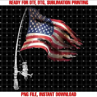4th Of July USA Flag Fish Fishermen Fishing RodFishing American Flag Fisherman Patriotic day 4th of July T-shirt