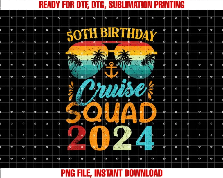 50th Birthday Cruise Squad2024 50th Cruise Squad Family T-shirt