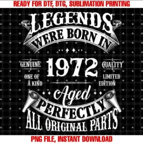 53rd Birthday Gift For 53 Years Old53rd Birthday Vintage Legends Born In 1972 53 Years Old T-shirt