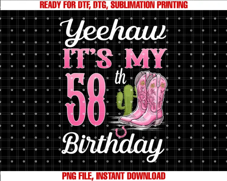 58 Year Old Birthday Western Girl GiftYeehaw Its My 58th Birthday Cowgirl Western Girl 58 Years T-shirt