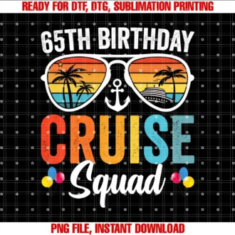 65th Birthday Cruise Squad Family Apparels65th Birthday Cruise Squad Gifts 2025 Matching Party Family T-shirt
