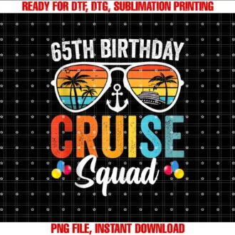 65th Birthday Cruise Squad Family Apparels65th Birthday Cruise Squad Gifts 2025 Matching Party Family T-shirt