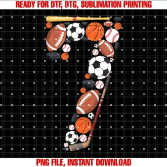 7 Year Old Girl Birthday Gift Sports Fan Born 20177th Birthday Shirt Boy Kids 7 Years Old Sports Baller T-shirt