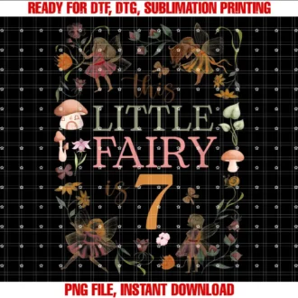 7 Year Old Girl Birthday Gifts Fairy Party7th Birthday Shirt Girl Fairy Mushroom 7 Yrs Old Bday T-shirt