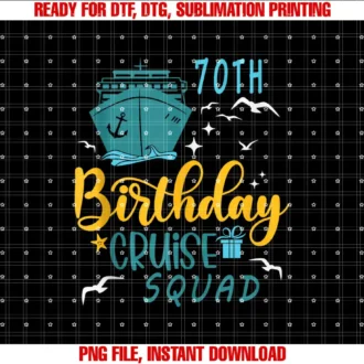 70th Birthday Cruise Squad Gifts2025 Matching Party Family T-shirt