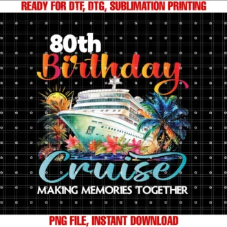 80 Year Old Birthday Cruise Family Vacation 202580th Birthday Cruise 2025 Family Cruise Vacation Birthday T-shirt