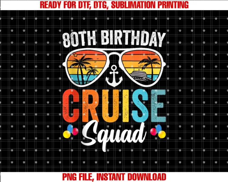 80th Birthday Cruise Squad Family Apparels80th Birthday Cruise Squad Gifts 2025 Matching Party Family T-shirt