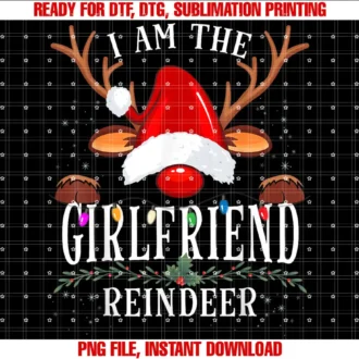 99 Gifts Christmas Reindeer Costume PartyI Am The Girlfriend Reindeer Christmas Family T-shirt