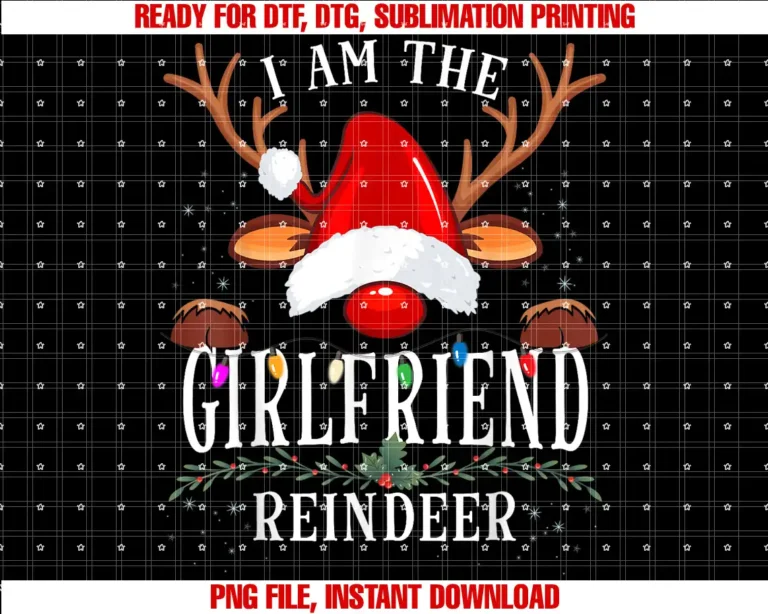 99 Gifts Christmas Reindeer Costume PartyI Am The Girlfriend Reindeer Christmas Family T-shirt