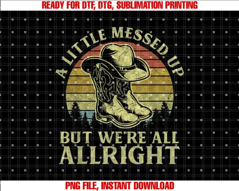 A Little Country A Little Hood USA Flag DesignA Little Messed Up But Were All Alright Country Music T-shirt
