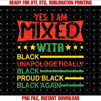 AFROTEEYes I Am Mixed with Black Proud African Black History Month T-shirt