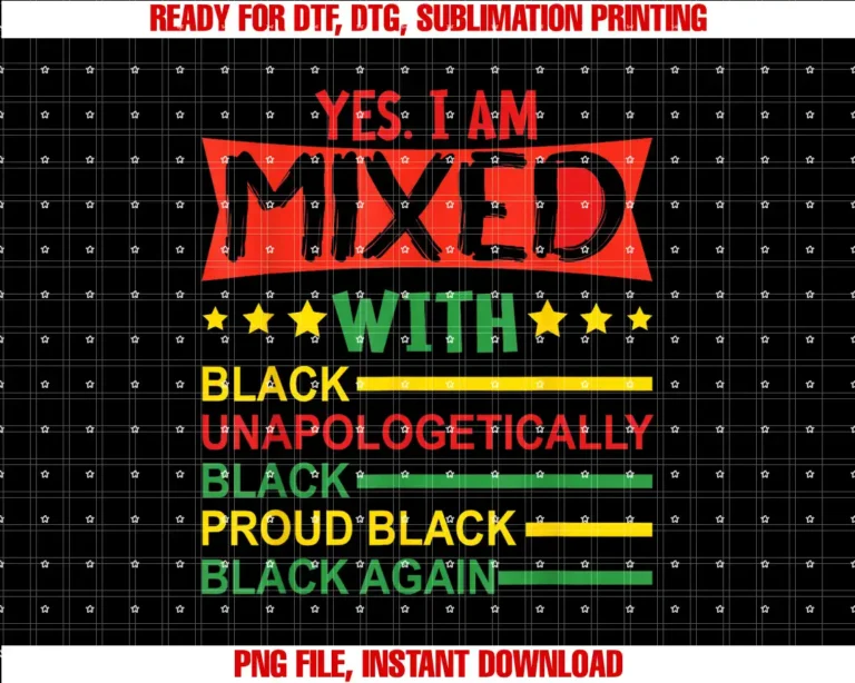 AFROTEEYes I Am Mixed with Black Proud African Black History Month T-shirt