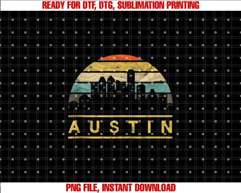 AK Austin Skyline ShirtsAustin Texas Skyline Retro Vintage Sunset Souvenir Gift T-shirt