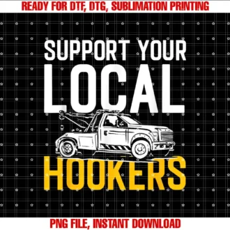 Abschleppen Fahrzeug Auto AbschleppwagenSupport Your Local Hookers Tow Truck Auto Tow Mens Black Small Crew Neck Short Sleeve T-shirt