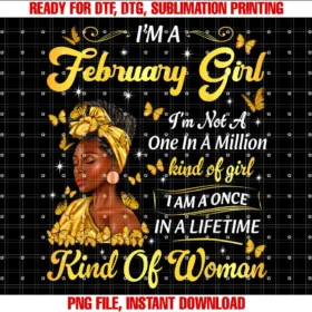 African American Black Girl Woman Bday MonthFebruary Afro Girl African American Birthday Black Women T-shirt
