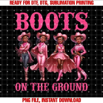African American Black Women Melanin CowgirlsBoots On The Ground Afro Girls Black Cowgirls Crew T-shirt