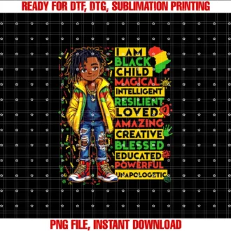 African American Kids Boys Girls Black Child LMNI Am Black Child History Month African American Kids Boys T-shirt