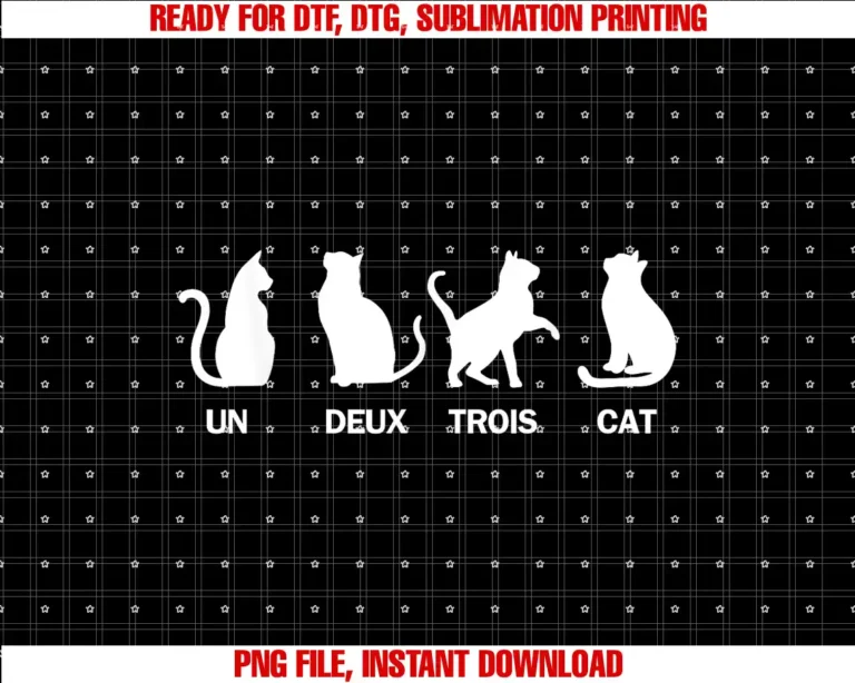 Ahmad Babar StudioUn Deux Trois Cat Quatre Funny Kitty Parents Mom Dad T-shirt