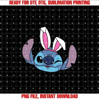 Amazon EssentialsDisney Stitch Winking Spring Easter Bunny Ears T-shirt