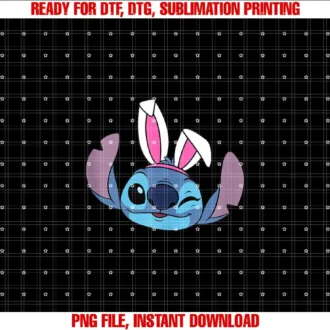 Amazon EssentialsDisney Stitch Winking Spring Easter Bunny Ears T-shirt